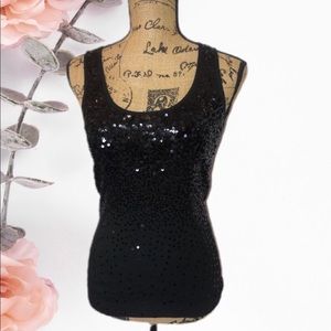 Express sequin tank top